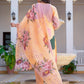 Jyoti Fashion Women's Orange Cotton Blend Printed Designer Kurta Set with Dupatta - Swadesiicart