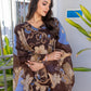 Jyoti Fashion Women's Coffee Cotton Blend Printed Designer Kurta Set with Dupatta - Swadesiicart