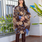 Jyoti Fashion Women's Coffee Cotton Blend Printed Designer Kurta Set with Dupatta - Swadesiicart