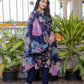 Jyoti Fashion Women's Navy Blue Cotton Blend Printed Designer Kurta Set with Dupatta - Swadesiicart