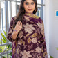 Jyoti Fashion Women's Purple Cotton Blend Printed Designer Kurta Set with Dupatta - Swadesiicart