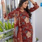 Jyoti Fashion Women's Rust Cotton Blend Printed Designer Kurta Set with Dupatta - Swadesiicart