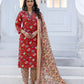 Jyoti Fashion Women's Red Rayon Print with Thread Designer Kurta Set with Dupatta - Swadesiicart