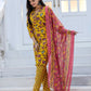 Jyoti Fashion Women's Yellow Rayon Print with Thread Designer Kurta Set with Dupatta - Swadesiicart
