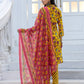 Jyoti Fashion Women's Yellow Rayon Print with Thread Designer Kurta Set with Dupatta - Swadesiicart