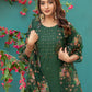 Jyoti Fashion Women's Bottle Green Silk Handwork Designer Kurta Set with Dupatta | Swadesiicart