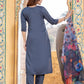 Jyoti Fashion Women's Gray Silk Handwork Designer Kurta Set with Dupatta | Swadesiicart