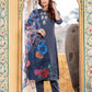 Jyoti Fashion Women's Gray Silk Handwork Designer Kurta Set with Dupatta | Swadesiicart