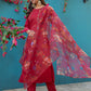 Jyoti Fashion Women's Maroon Silk Handwork Designer Kurta Set with Dupatta | Swadesiicart