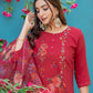 Jyoti Fashion Women's Maroon Silk Handwork Designer Kurta Set with Dupatta | Swadesiicart