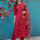 Jyoti Fashion Women's Maroon Silk Handwork Designer Kurta Set with Dupatta | Swadesiicart