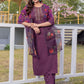 Jyoti Fashion Women's Purple Silk Handwork Designer Kurta Set with Dupatta | Swadesiicart