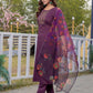 Jyoti Fashion Women's Purple Silk Handwork Designer Kurta Set with Dupatta | Swadesiicart