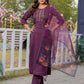 Jyoti Fashion Women's Purple Silk Handwork Designer Kurta Set with Dupatta | Swadesiicart