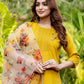Jyoti Fashion Women's Yellow Silk Handwork Designer Kurta Set with Dupatta | Swadesiicart