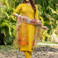 Jyoti Fashion Women's Yellow Silk Handwork Designer Kurta Set with Dupatta | Swadesiicart