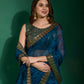 Jyoti Fashion Women's Morpich Sequence Embroidery Chiffon Saree with Blouse | Swadesiicart