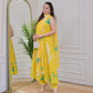 Jyoti Fashion Women's Yellow Rayon Printed Designer Kurta Set with Dupatta | Swadesiicart
