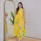 Jyoti Fashion Women's Yellow Rayon Printed Designer Kurta Set with Dupatta | Swadesiicart