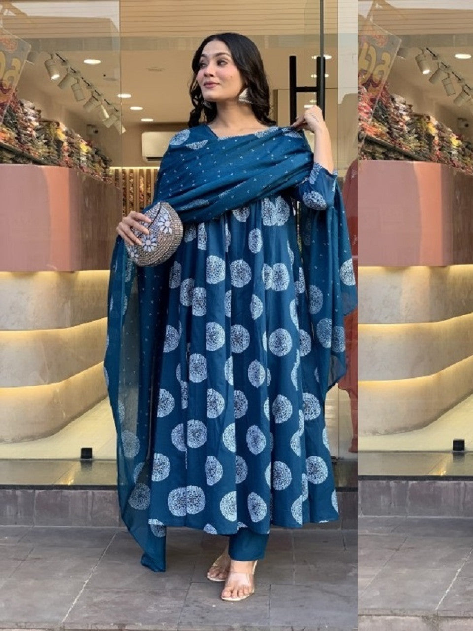 Jyoti Fashion Women's Morpich Rayon Embroidered Designer Kurta Set with Dupatta | Swadesiicart
