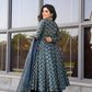 Jyoti Fashion Women's Navy Blue Rayon Printed Designer Kurta Set with Dupatta | Swadesiicart