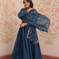 Jyoti Fashion Women's Rama Star Georgette Sequins Zari Embroidered Anarkali Set With Dupatta | Swadesiicart
