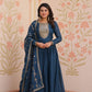 Jyoti Fashion Women's Rama Star Georgette Sequins Zari Embroidered Anarkali Set With Dupatta | Swadesiicart