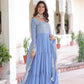 Jyoti Fashion Women's Sky Blue Faux Georgette Sequins Zari Embroidered Anarkali Set With Dupatta | Swadesiicart