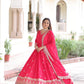 Jyoti Fashion Women's Pink Vichitra Silk Sequins Zari Embroidered Anarkali Set With Dupatta | Swadesiicart