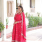 Jyoti Fashion Women's Pink Vichitra Silk Sequins Zari Embroidered Anarkali Set With Dupatta | Swadesiicart