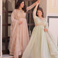 Jyoti Fashion Women's Pista Green & Beige Star Georgette Embroidered Combo Anarkali Set With Dupatta | Swadesiicart