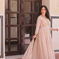 Jyoti Fashion Women's Beige Star Georgette Embroidered Anarkali Set With Dupatta | Swadesiicart