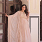 Jyoti Fashion Women's Beige Star Georgette Embroidered Anarkali Set With Dupatta | Swadesiicart