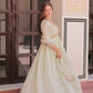 Jyoti Fashion Women's Pista Green Star Georgette Embroidered Anarkali Set With Dupatta | Swadesiicart