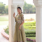 Jyoti Fashion Women's Green Vichitra Silk Embroidered Anarkali Set With Koti | Swadesiicart