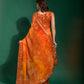 Jyoti Fashion Women's Orange Sequence Embroidery Chiffon Saree with Blouse | Swadesiicart