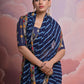 Jyoti Fashion Women's Blue Coding Sequence Georgette Saree with Blouse | Swadesiicart