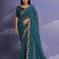 Jyoti Fashion Women's Morpich Coding Sequence Georgette Saree with Blouse | Swadesiicart