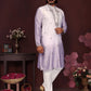 Jyoti Fashion Men's Purple Sequins Embroidered Kurta with Pajama | Swadesiicart