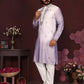 Jyoti Fashion Men's Purple Sequins Embroidered Kurta with Pajama | Swadesiicart