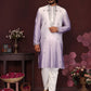 Jyoti Fashion Men's Purple Sequins Embroidered Kurta with Pajama | Swadesiicart