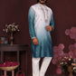 Jyoti Fashion Men's Teal Sequins Embroidered Kurta with Pajama | Swadesiicart
