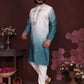 Jyoti Fashion Men's Teal Sequins Embroidered Kurta with Pajama | Swadesiicart