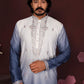 Jyoti Fashion Men's Blue Sequins Embroidered Kurta with Pajama | Swadesiicart