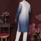 Jyoti Fashion Men's Blue Sequins Embroidered Kurta with Pajama | Swadesiicart