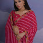 Jyoti Fashion Women's Rani Pink Coding Sequence Georgette Saree with Blouse | Swadesiicart
