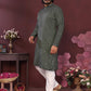 Jyoti Fashion Men's Green Mirror Embroidery Kurta with Pajama | Swadesiicart