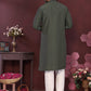 Jyoti Fashion Men's Green Mirror Embroidery Kurta with Pajama | Swadesiicart