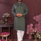 Jyoti Fashion Men's Green Mirror Embroidery Kurta with Pajama | Swadesiicart