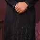 Jyoti Fashion Men's Black Mirror Embroidery Kurta with Pajama | Swadesiicart